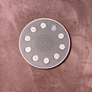 Gray Sound Machine with White Buttons